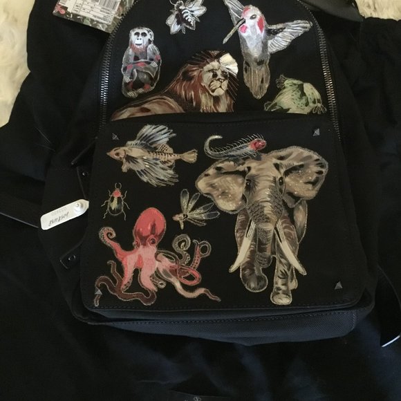 Valentino animal embroidered backpack New UNISEX $3200.00